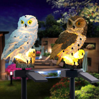 

Siaonvr 2PCS LED Garden Lights Solar Night Lights Owl Shape Solar-Powered Lawn Lamp