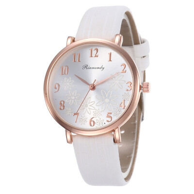 

Summer womens leather strap pattern dial digital watch student fashion watch