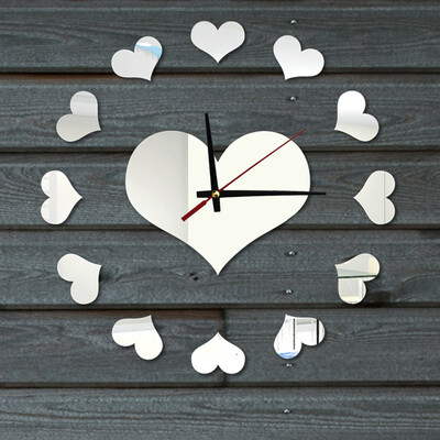

〖Follure〗Loving Heart DIY Clock Self Adhesive Interior Wall Creative Decoration SR