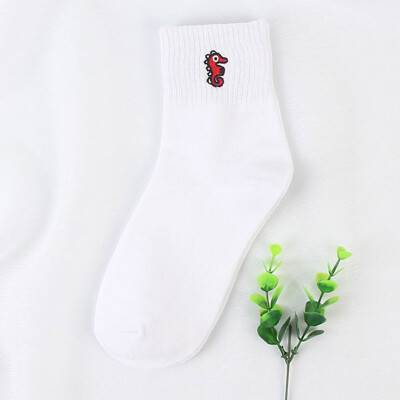 

Cotton Embroidered Animals Cute Comfortable Womens Socks