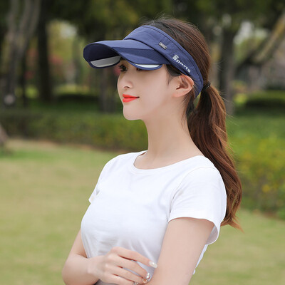 

Hat female summer outdoor sports cap baseball cap men running sun telescopic visor visor