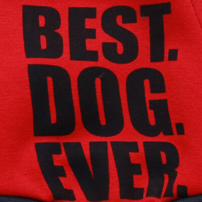 

Black And Red Cool Dog Vest Small Dog Letters Fleece Red T-shirt For Autumn And Winter Thickening Apparel 2 Legged Outfit