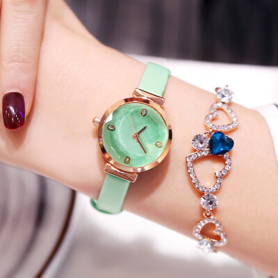 

Watch female ins wind waterproof ultra-thin Harajuku style rhinestone watch female ins Korean fashion French niche shake