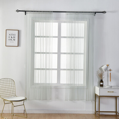 

Toponeto Leaves Sheer Curtain Tulle Window Treatment Voile Drape Valance 1 Panel Fabric