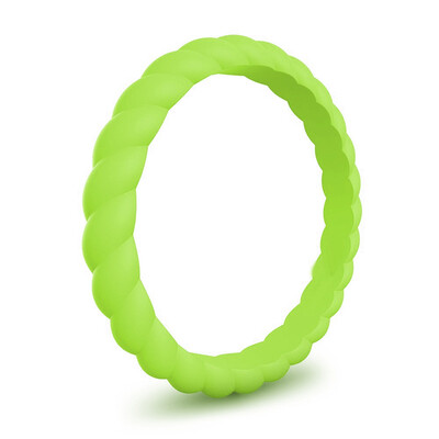 

1Pc Silicone Wedding Ring For Women Thin Braided Rubber Wedding Bands For Men Women Sports Active Fitness Riding Climbing Work