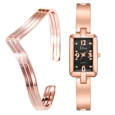 

Luxury Womens Watches Roman Numeral Square Dial Bracelet Ladies Quartz Wristwatch Clock Exquisite Gift Set Optimal Watch