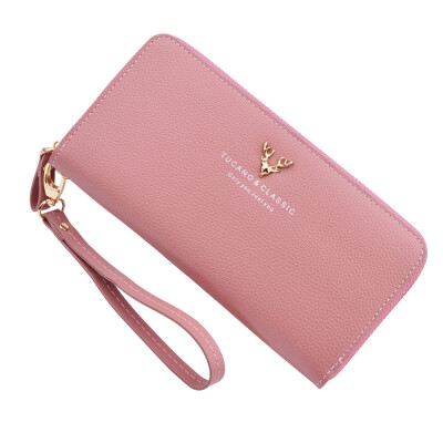 

Tailored Long paragraph women zipper hand bag large capacity litchi pattern wallet GY