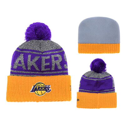 

NBA Basketball League Lakers Los Angeles Lakers New Era New York Yihua Knitted Wool Baseball Cap