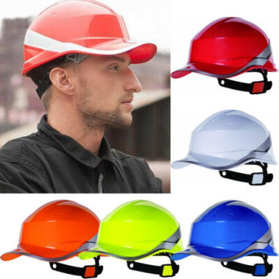 

Delta Plus DIAMOND V UP Safety Helmet Hi Vis Builders Hard Hat with Chin Strap