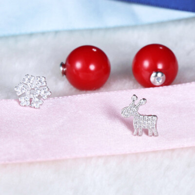 

Snowflake Earrings Hypoallergenic Flower Earrings Studs CZ Silver Earrings for Sensitive Girls & Womens Ear Piercing