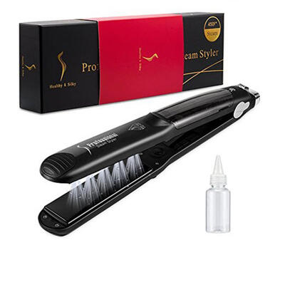 

2 In 1 Hair Straighter And Curler Ionic Flat Iron With 6 Temperature SettingUK PLUG