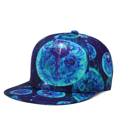 

NUZADA 3D Printing Caps Men Women Couple Hip Hop Cap Spring Summer Autumn High Quality Cotton Material Punk
