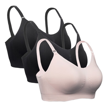 

iLoveSIA Nursing Bra Breathable Anti-Hit Hammer Full Cup No Trace Breastfeeding Bra-3P-70465637