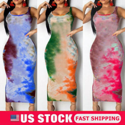 

Womens Ladies Boho Long Maxi Dress Evening Party Beach Bodycon Dresses Sundress