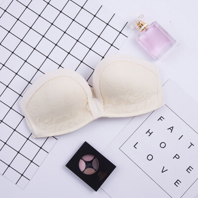 

〖Follure〗Women Sexy Lingerie Strapless Antiskid Invisible Bra No Trace Half Cup Underwear