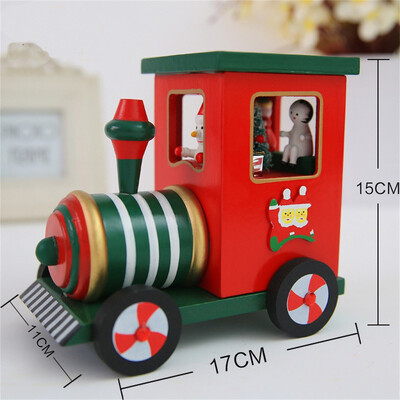 

〖Follure〗Rotating Music Christmas Locomotive Snow car Gift Music Box Indoor Decoration
