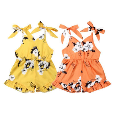 

Kids Baby Girl Clothes Sleeveless Flower Romper Jumpsuit Bodysuit Overall Outfit
