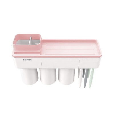 

〖Follure〗Wall-Mounted Toothbrush&Toothpaste Storage Set with Dustproof Cover No Drill