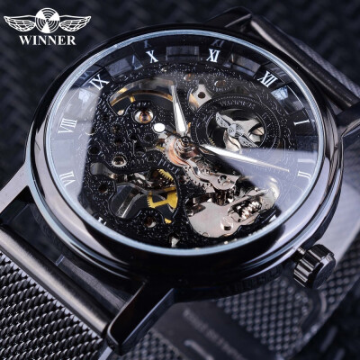 

T-WINNER genuine hollow mens mechanical watch mens watch mens watch net belt