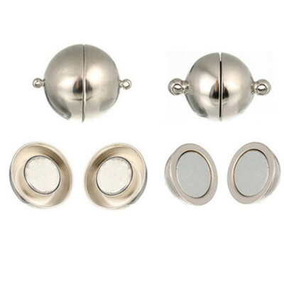 

10 Pieces Jewelry Magnetic Clasps Round Magnetic Clasps for Bracelet Necklace Making 8 mm