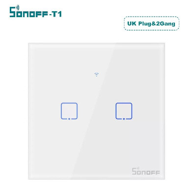 

SONOFF T1 Intelligent Switch EUUK AC 100-240V 123 Gang TX Series WIFI Wall Switch 433Mhz RF Remote Controlled Wifi Switch Intel