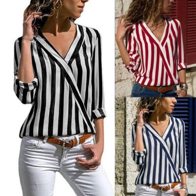 

Women´s Ladies Summer Loose Tops Long Sleeve Shirt Casual Blouse T-shirt