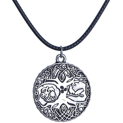 

Men Nordic Pirates Vikings Pendant Warrior Tree of Life Pendant Necklace Fashion Jewelry