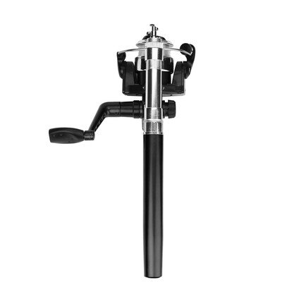 

Saidsome Mini Portable Pocket Fish Pen Shape Aluminum Alloy Fishing Rod Pole Reel fishing bait fishing lure
