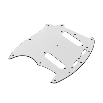 

3 Ply PVC Electric Guitar Pickguard with 2 Single Coil Pickup Hole for Mustang MG69 Guitar Replacement Part White Pearl