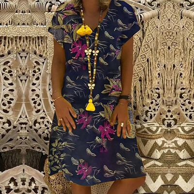

New Womens Sleeveless Boho Cotton Casual Linen Kaftan Maxi Dress Long Dresses