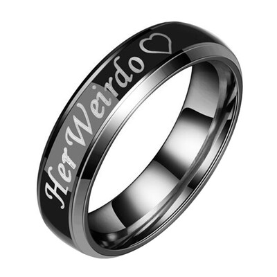 

His Crazy Her Weirdo Couple Ring Temperature Change Color Discolor Rings Gifts