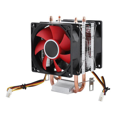 

Greensen Mini PC CPU Cooler Dual Silent Fan 2 Copper Pipe Computer Case Cooler Red Computer Case Cooling Fan PC CPU Cooler
