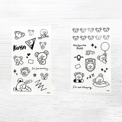 

1PC KPOP BTS Bangtan Boys Waterproof Removable Temporary Tattoo Stickers DIY