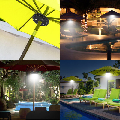 

〖Follure〗Patio Umbrella Light Cordless 28 LED Lights Outdoor Camping Umbrella Pole Light