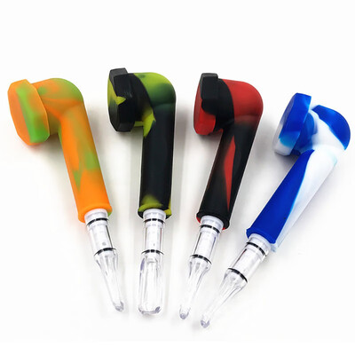 

Silicone Smoking Pipe Portable Unbreakable Tobacco Pipe Colorful Camouflage Tobacco Accessory
