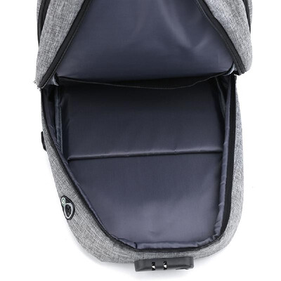 

Multifunction Oxford Laptop Backpack Anti-theft Large Capacity Backpack Schoolbag with Lock & External USB Charging Port