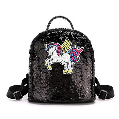 

Glitter Sequins Backpack Girls Cartoon Cute Travel Colorful Shoulder Bags