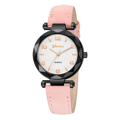 

RM Fashion Women s Leather Band Geneva Analog Quartz Diamond Wrist Watch Watches