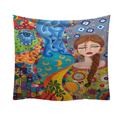 

Toponeto Fashion Tapestry Retro Woman Portrait Style Decorative Tapestry Home Decor