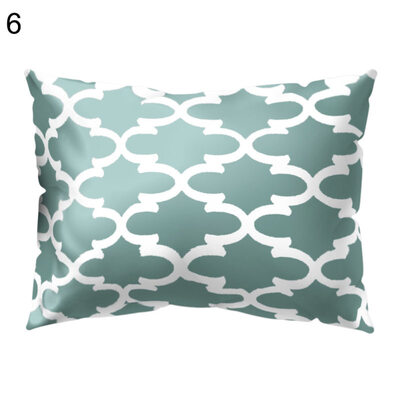 

Circle Wave Curve Block Pillow Case Cushion Cover Sofa Bed Car Cafe Office Decor