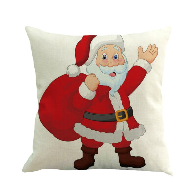 

Tailored Christmas Cotton Linen Sofa Car Home Waist Cushion Cover Throw Pillow Case