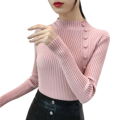 

Autumn Winter Women Knitted Turtleneck Sweater Casual Soft Jumper Fashion Slim Femme Elasticity Pullovers