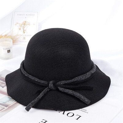 

Tailored Female Autumn Winter Fashion Casual Hat Dome British Top Hat