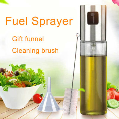 

Stainless Steel Oil Vinegar Spray Bottle BBQ Bread Baking Kitchen Cooking Gadget