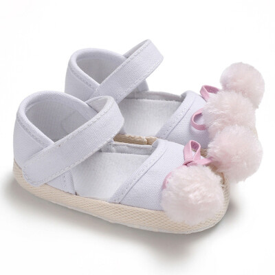 

Newborn Baby Boys Girls Shoes Ball Crib Prewalker Soft Sole Anti-slip Shoes