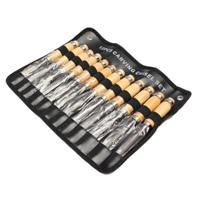 

12Pcs Wood Carving Hand Chisel Tool Set Woodworking Professional Gouges
