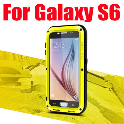 

5pcs DHL Free S6 Edge Case Brand Love Mei Shockproof Dirtproof Waterproof Cover Case For Samsung Galaxy S6 Edge G9250 Phone Case