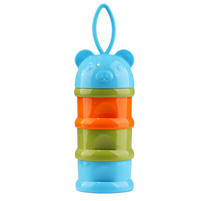 

Tailored 3 layer Portable Baby Food Storage Box Essential Cartoon Milk Powder Container