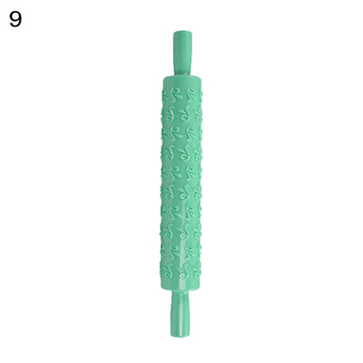 

Lovely Engraved Pattern Plastic Pastry Rolling Pin Roller Kitchen Baking Tool
