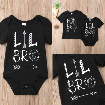 

Family Matching Little BrotherBaby Boy Rompers Big Brother T-shirt Tops Cotton